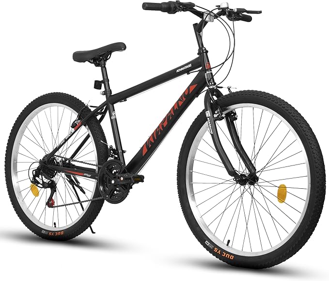 Mountain Bike 24 26 27.5 Inch for Men Women, 21 Speeds High-Carbon Steel Frame, Front Suspension Sport Bicycle, Adult Teens MTB Bicycle for Snow City Commuters and Short Trip image 1