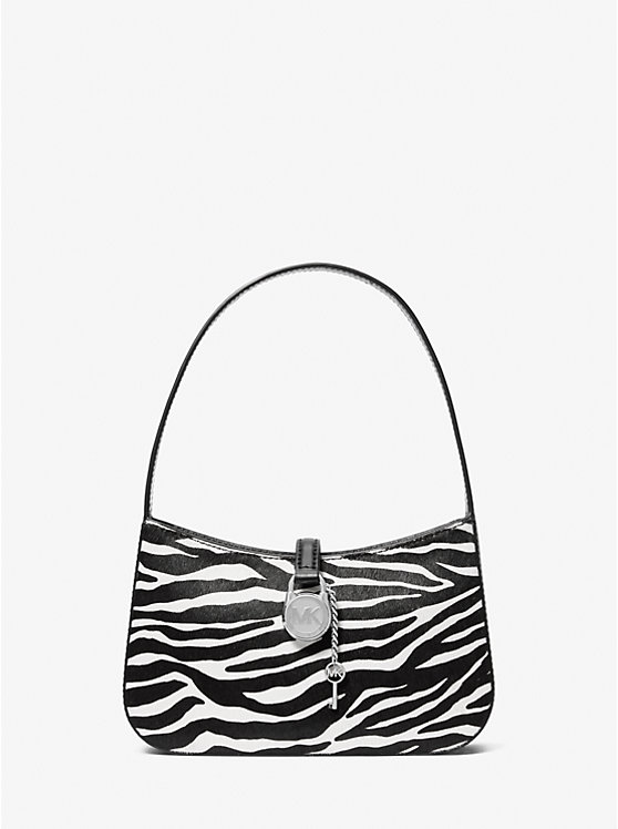 Lyra Small Zebra Print Calf Hair Pochette image 1