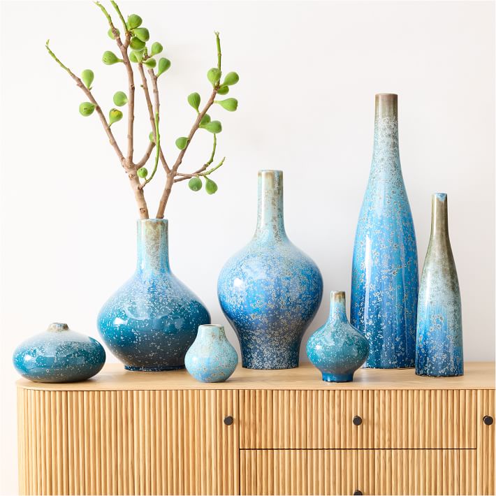 Reactive Glaze Ocean Ceramic Vases image 2
