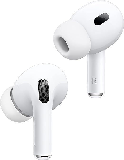 Apple AirPods Pro 2 Wireless Earbuds, Active Noise Cancellation, Hearing Aid Feature, Bluetooth Headphones, Transparency, Personalized Spatial Audio, High-Fidelity Sound, H2 Chip, USB-C Charging image 1