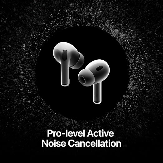 Apple AirPods Pro 2 Wireless Earbuds, Active Noise Cancellation, Hearing Aid Feature, Bluetooth Headphones, Transparency, Personalized Spatial Audio, High-Fidelity Sound, H2 Chip, USB-C Charging image 3
