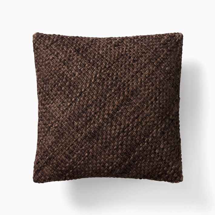 Heathered Basketweave Wool Pillow Cover image 4