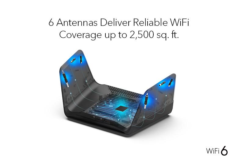 AX6600 WiFi Router (RAX70) Nighthawk 8-Stream Tri-Band WiFi 6 Router, 6.6Gbps image 5