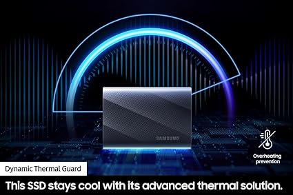 SAMSUNG T9 Portable SSD 4TB, USB 3.2 Gen 2x2 External Solid State Drive, Seq. Read Speeds Up to 2,000MB/s for Gaming, Students and Professionals,MU-PG4T0B/AM, Black (pack of 1) image 3