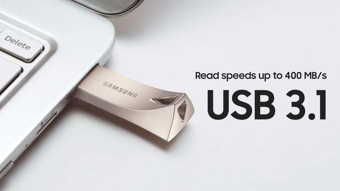 SAMSUNG BAR Plus 256GB - 400MB/s USB 3.1 Flash Drive Champagne Silver (MUF-256BE3/AM) image 5