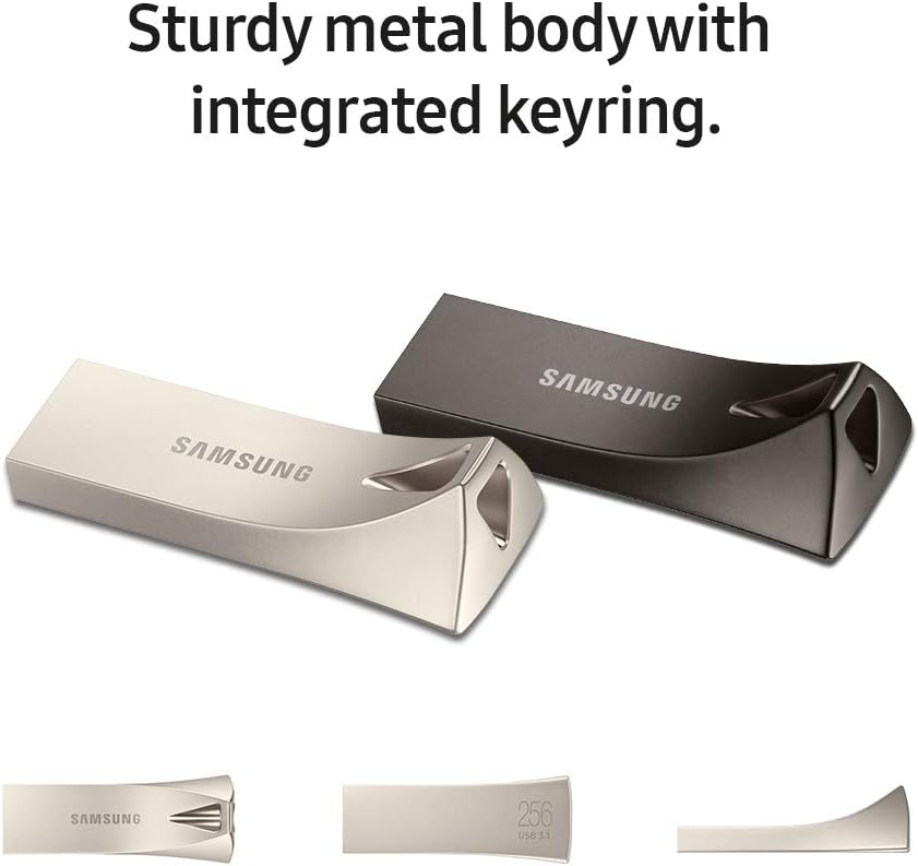 SAMSUNG BAR Plus 256GB - 400MB/s USB 3.1 Flash Drive Champagne Silver (MUF-256BE3/AM) image 6