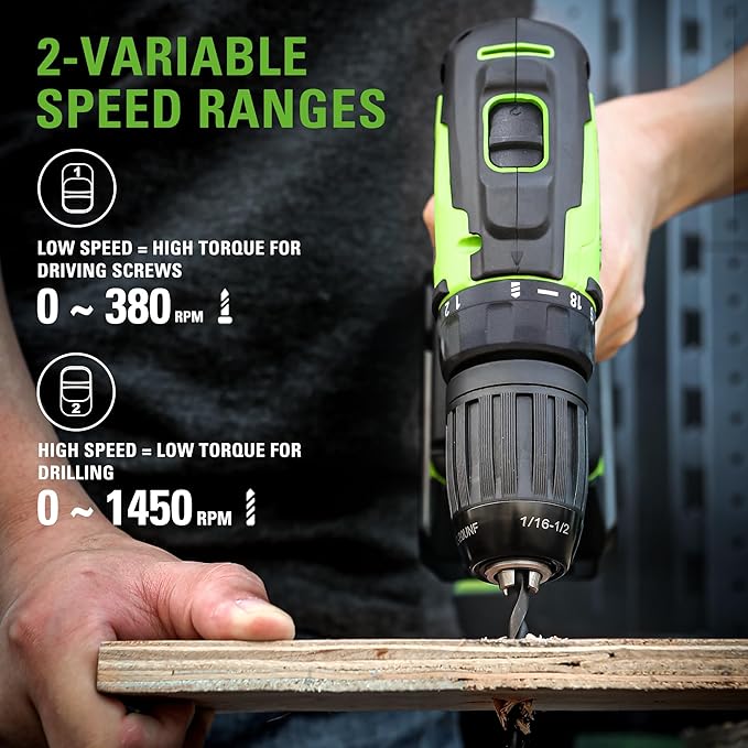 Greenworks 24V Brushless Drill / Driver, 2Ah USB Battery and Charger Included image 4