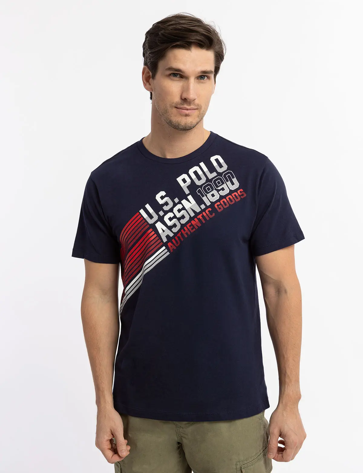 DIAGONAL STRIPE GRAPHIC JERSEY T-SHIRT image 1