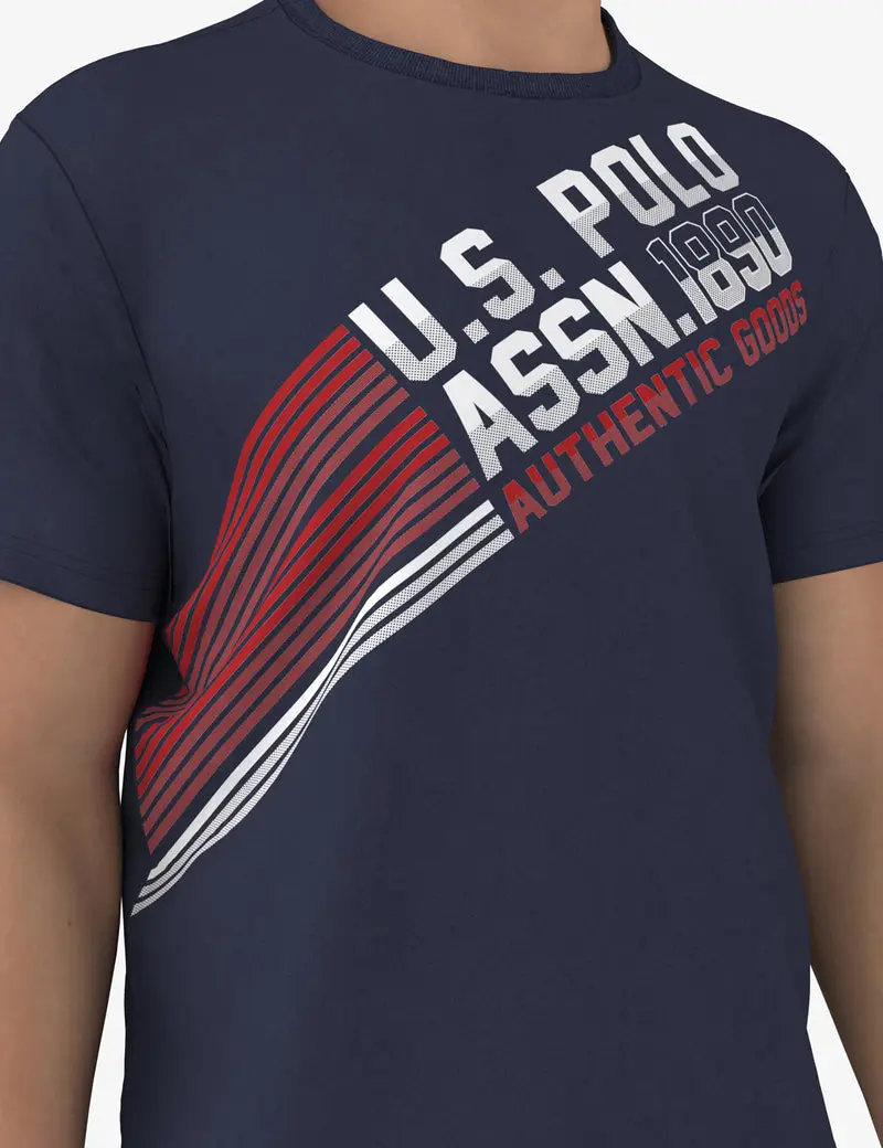 DIAGONAL STRIPE GRAPHIC JERSEY T-SHIRT image 6