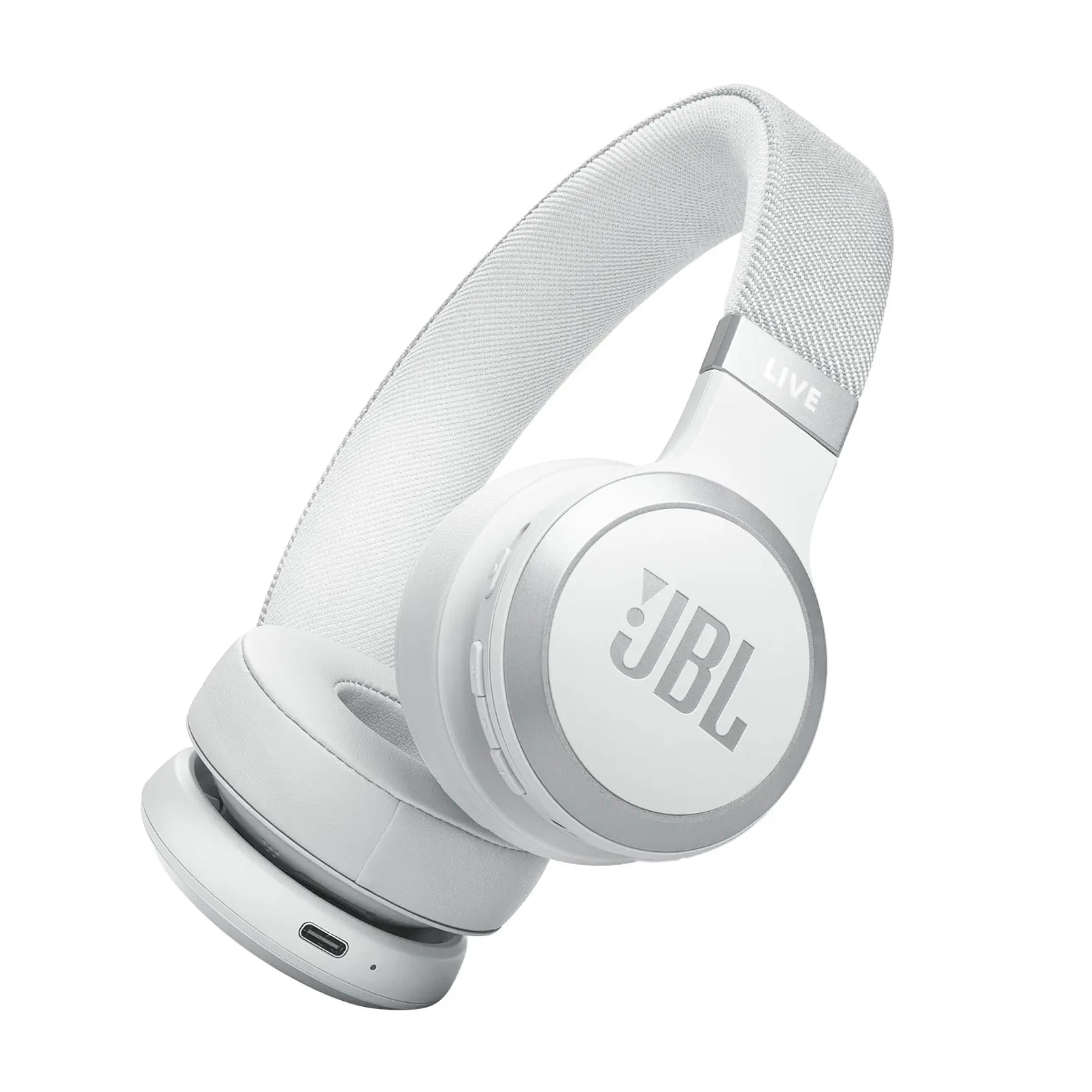 JBL Live 670NC - Wireless On-Ear Headphones with True Adaptive Noise Cancelling - White image 1