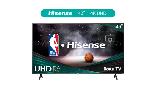 Hisense 43" Class 4K UHD LED LCD Smart Roku TV HDR R6 Series 43R6E3 image