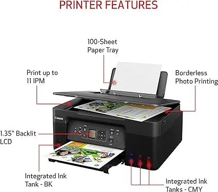 Canon MegaTank G3270 All-in-One Wireless Inkjet Printer. for Home Use, Print, Scan and Copy image 2