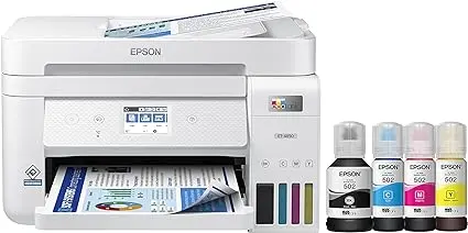 Epson EcoTank ET-4850 Wireless All-in-One Cartridge-Free Supertank Printer with Scanner, Copier, Fax, ADF and Ethernet – The Perfect Printer Office - White, Medium image 1