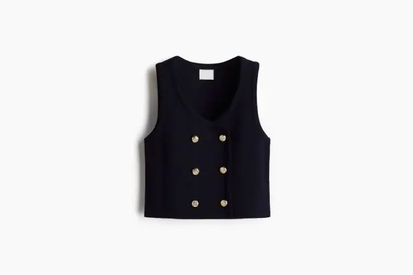 DOUBLE-BREASTED SWEATER VEST image