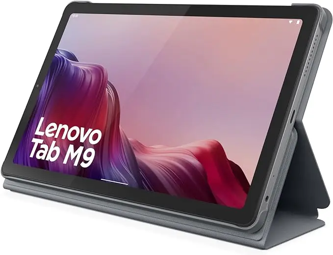 Lenovo Tab M9-2023 - Tablet - Long Battery Life - 9" HD - Front 2MP & Rear 8MP Camera - 3GB Memory - 32GB Storage - Android 12 or Later - Folio Case Included,Gray image 1