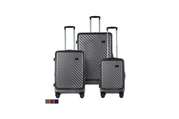 Solite 3-Piece Hardside Luggage Set with Cup Holder and Laptop Compartment image