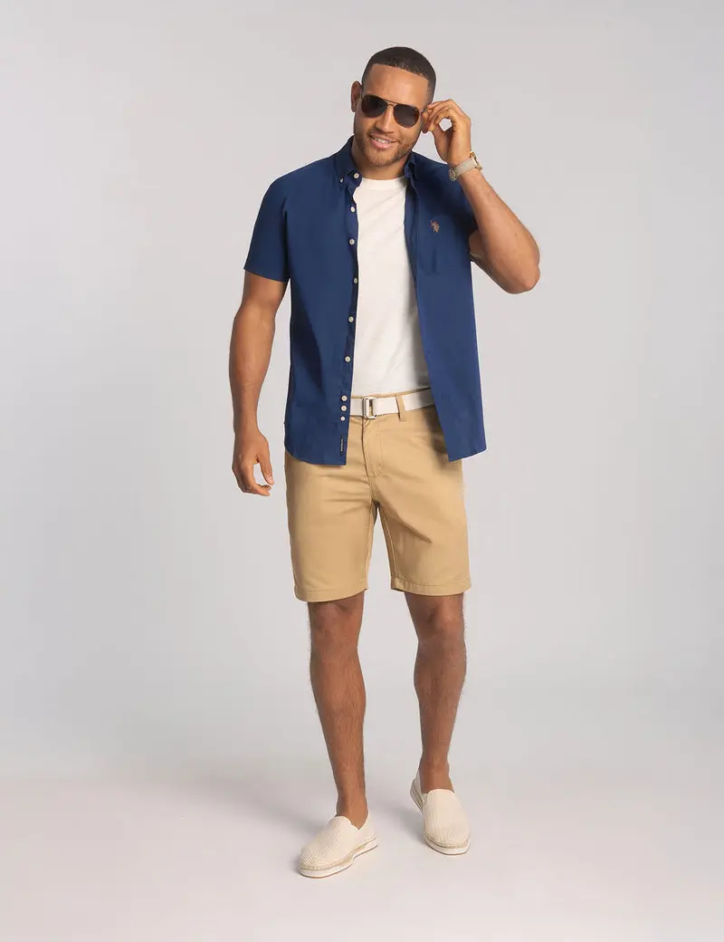 STRETCH TWILL SHORTS WITH COMFORT BAND image 5