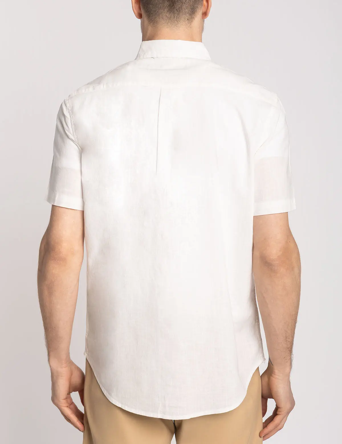 SHORT SLEEVE SOFT LINEN BLEND SHIRT image 5