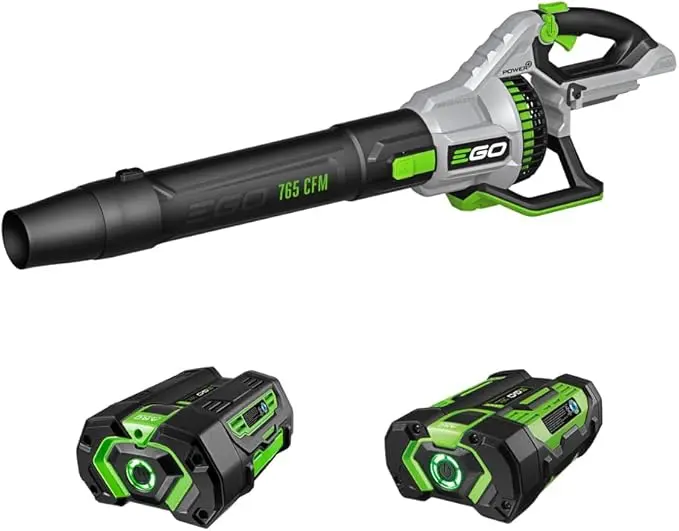EGO Power+ LB7654 56-Volt 765 CFM Brushless Cordless Leaf Blower, 5.0Ah Battery, 320W Charger Included Plus Extra BA1400T 2.5Ah Battery image 1