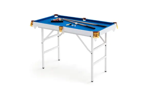 Costway 47" Folding Billiard Table Pool Game Table for Kids w/ Cues & Chalk & Brush image