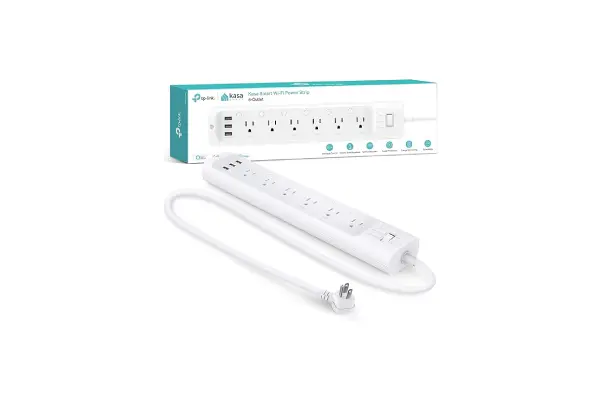 Kasa Smart Plug Power Strip HS300, Surge Protector with 6 Individually Controlled Smart Outlets and 3 USB Ports, Works with Alexa & Google Home, No Hub Required , White image