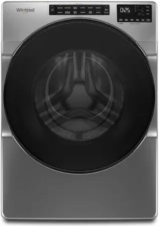 4.5 cu. ft. Front Load Washer with Steam, Quick Wash Cycle and Vibration Control Technology in Chrome Shadow image 1