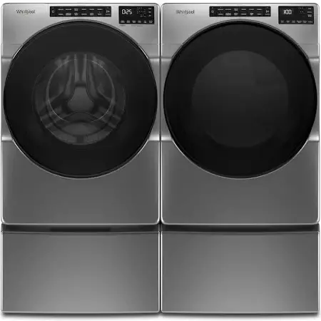 4.5 cu. ft. Front Load Washer with Steam, Quick Wash Cycle and Vibration Control Technology in Chrome Shadow image 4