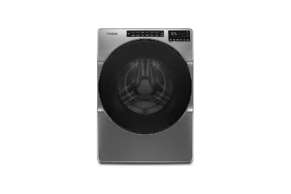 4.5 cu. ft. Front Load Washer with Steam, Quick Wash Cycle and Vibration Control Technology in Chrome Shadow image