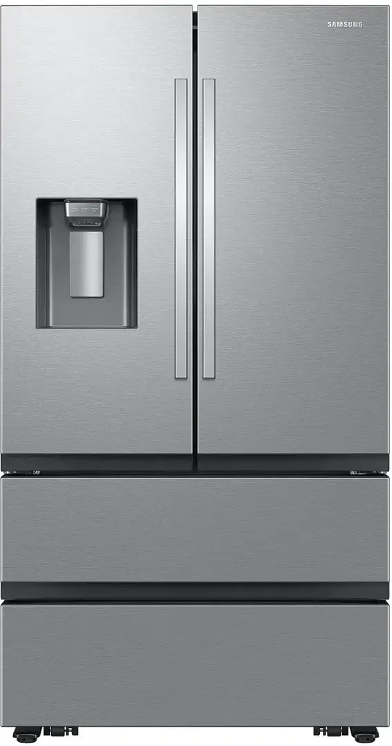 Samsung - 30 cu. ft. 4-Door French Door Smart Refrigerator with Four Types of Ice - Fingerprint Resistant Stainless Steel image 1