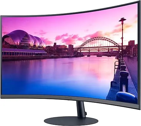 Samsung 27-Inch S39C Series FHD Curved Gaming Monitor, 75Hz, AMD FreeSync, Game Mode, Advanced Eye Comfort, Frameless Display, Built in Speakers, Slim Metal Stand, LS27C392EANXGO, Black image 4