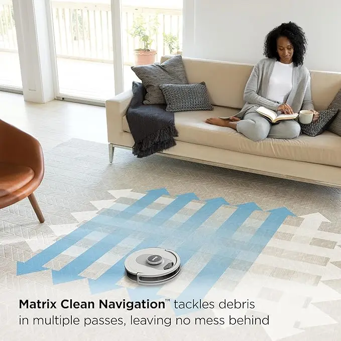 Shark AI Ultra Voice Control Robot Vacuum with Matrix Clean Navigation, Home Mapping, 60-Day Capacity, XL Self-Empty Base for Homes with Pets, Carpet & Hard Floors, Cool Grey image 2