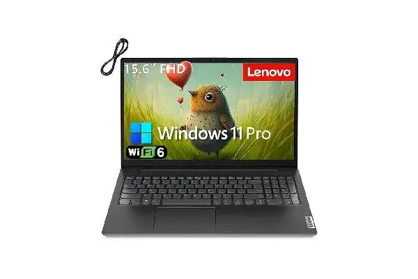 Lenovo 15.6" FHD Laptop Computer for Business and Student, Intel Dual Core Processor, 32GB DDR4 RAM, 1TB PCIe SSD, WiFi 6, BT 5.2, Type-C, HDMI, Numeric Keypad, Black, Windows 11 Pro, Wendbo Cable image