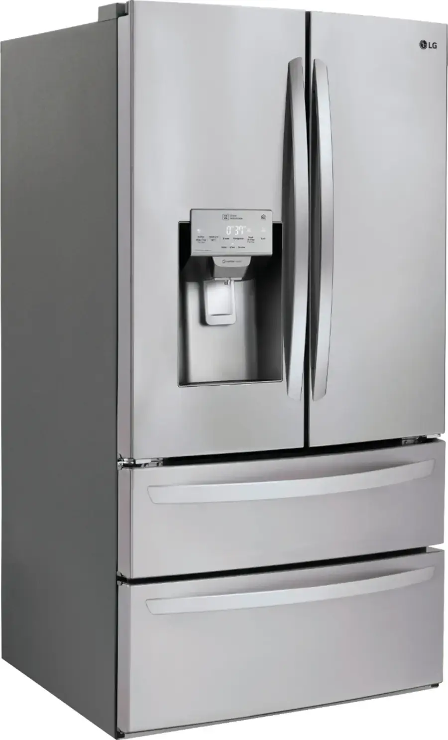 LG - 27.8 Cu. Ft. 4-Door French Door Smart Refrigerator with Smart Cooling System - Stainless steel image 2