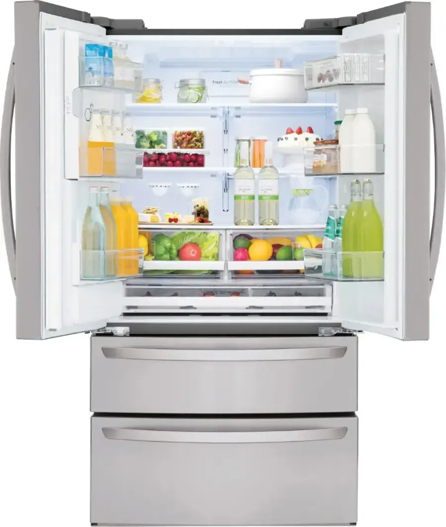LG - 27.8 Cu. Ft. 4-Door French Door Smart Refrigerator with Smart Cooling System - Stainless steel image 9