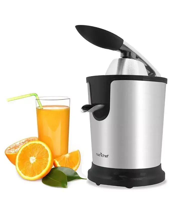 160W Electric Fruit & Citrus Juicer with Manual Pressing Handle and Stainless Steel Housing - PKJCR305 image 1