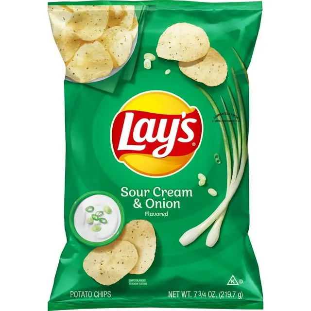 Lay's Sour Cream & Onion Flavor Potato Chips, 7.75 oz Bag image 1