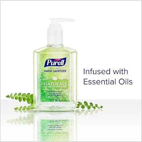 Purell Advanced Hand Sanitizer Naturals with Plant Based Alcohol, Citrus Scent, 8 fl oz Pump Bottle (Pack of 12) - 9626-12-CMR image 4