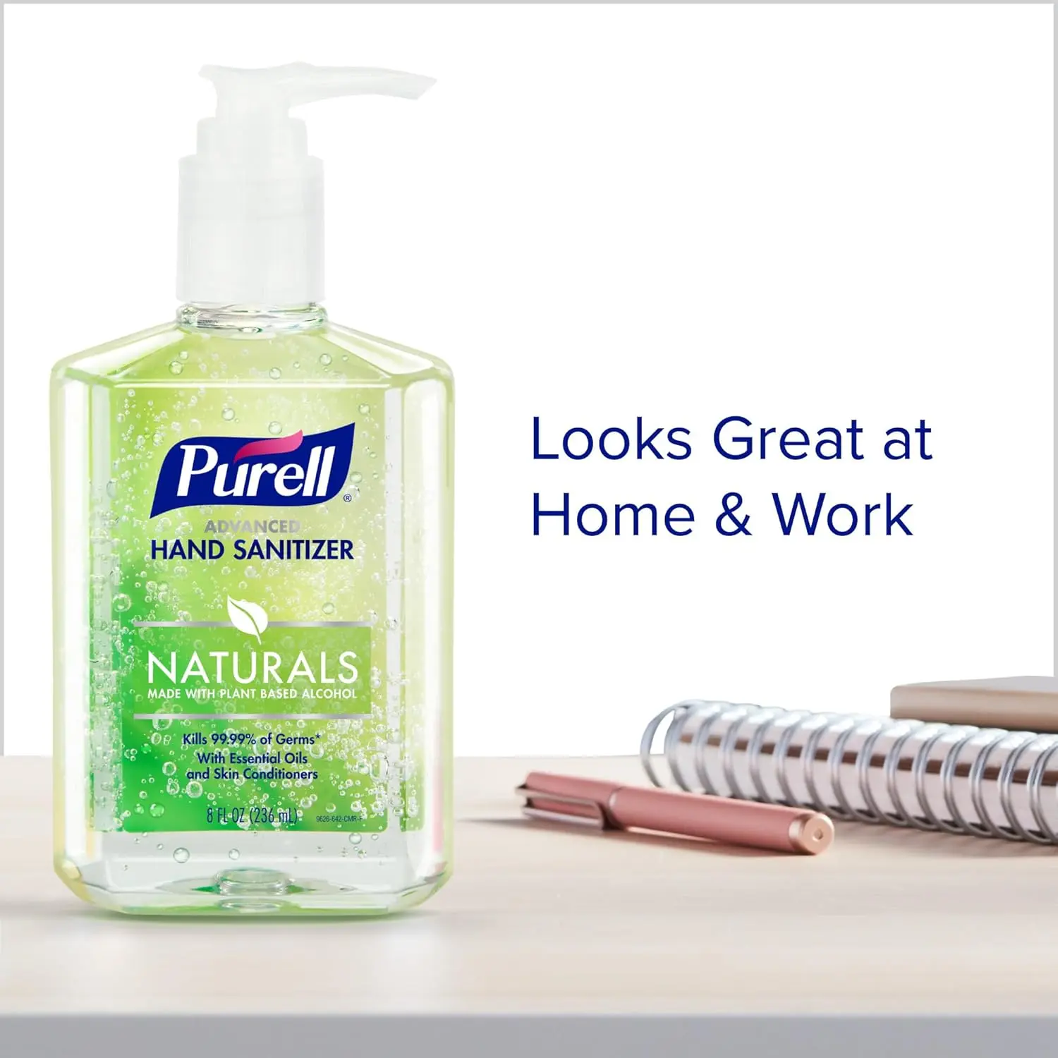 Purell Advanced Hand Sanitizer Naturals with Plant Based Alcohol, Citrus Scent, 8 fl oz Pump Bottle (Pack of 12) - 9626-12-CMR image 8