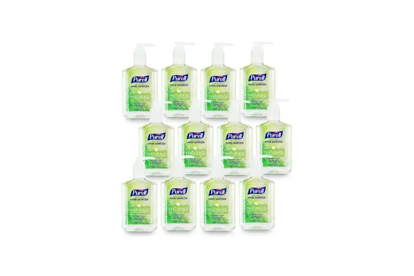 Purell Advanced Hand Sanitizer Naturals with Plant Based Alcohol, Citrus Scent, 8 fl oz Pump Bottle (Pack of 12) - 9626-12-CMR image