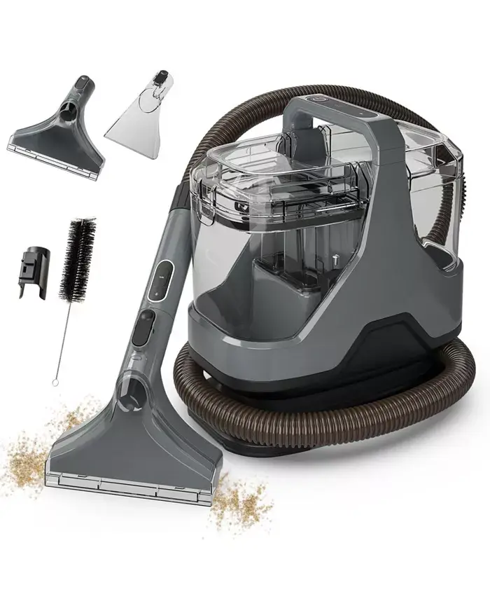 600W Upholstery Cleaner Machine with 15Kpa Powerful Suction and Versatile Attachments-Gray image 1