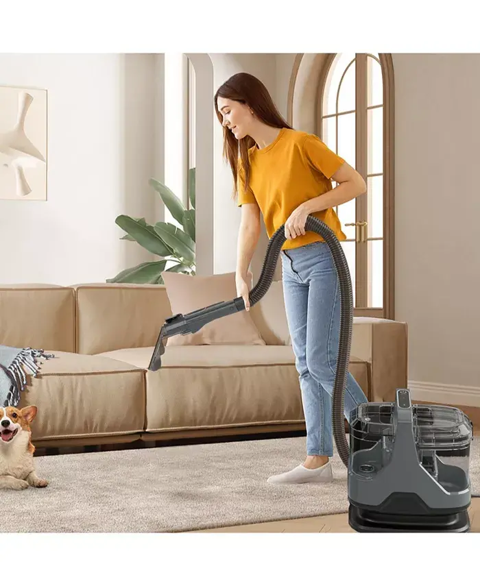600W Upholstery Cleaner Machine with 15Kpa Powerful Suction and Versatile Attachments-Gray image 2