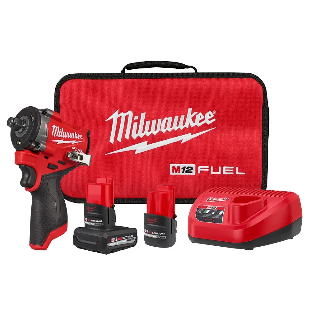 Milwaukee 2563-22 M12 FUEL Stubby 1/2" Impact Wrench Kit image 1