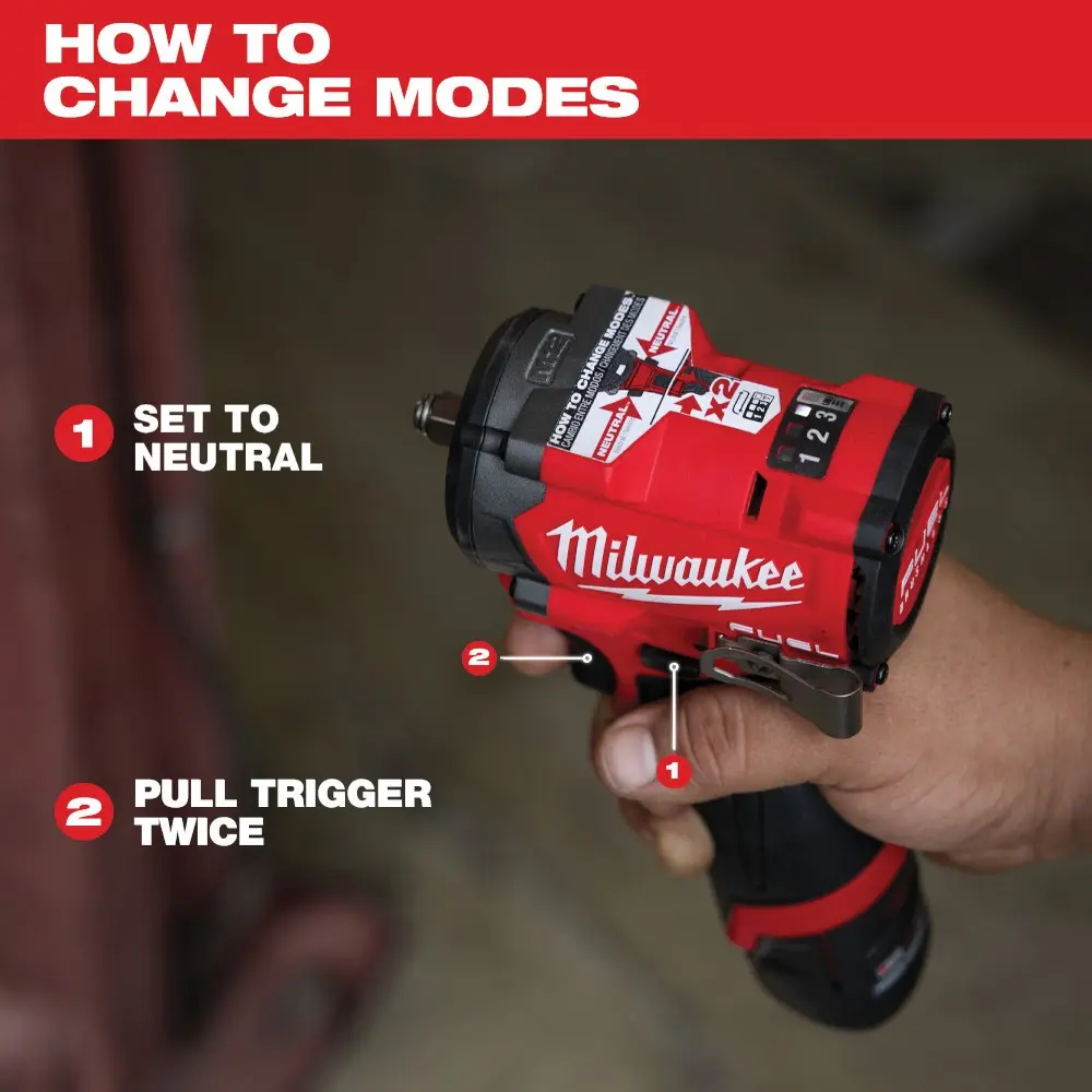Milwaukee 2563-22 M12 FUEL Stubby 1/2" Impact Wrench Kit image 8