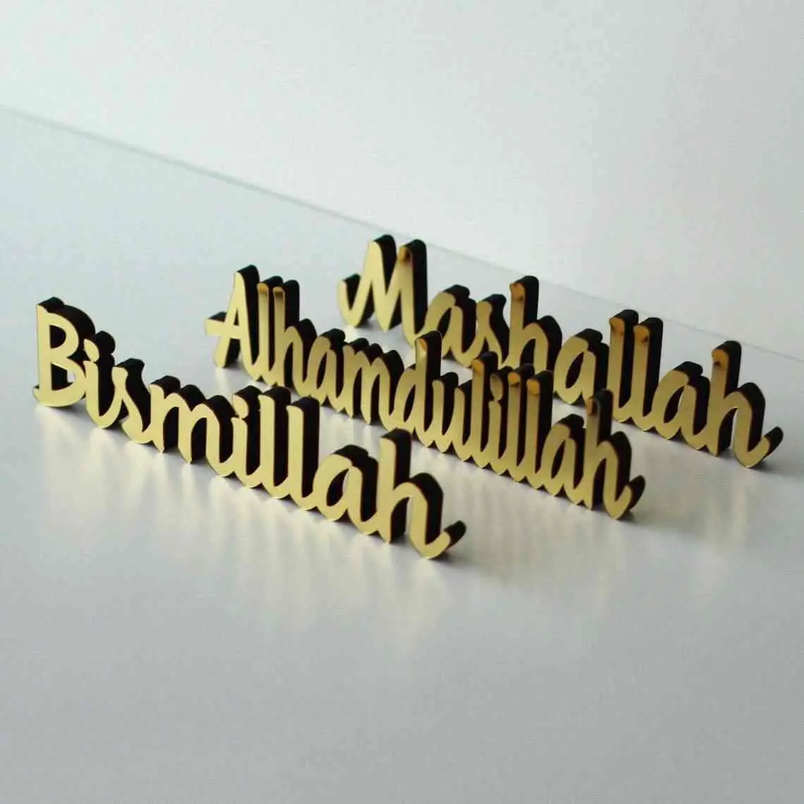 Bismillah, SubhanAllah, Alhamdulillah, AllahuAkbar, MashAllah Islamic Tabletop Decors image 5