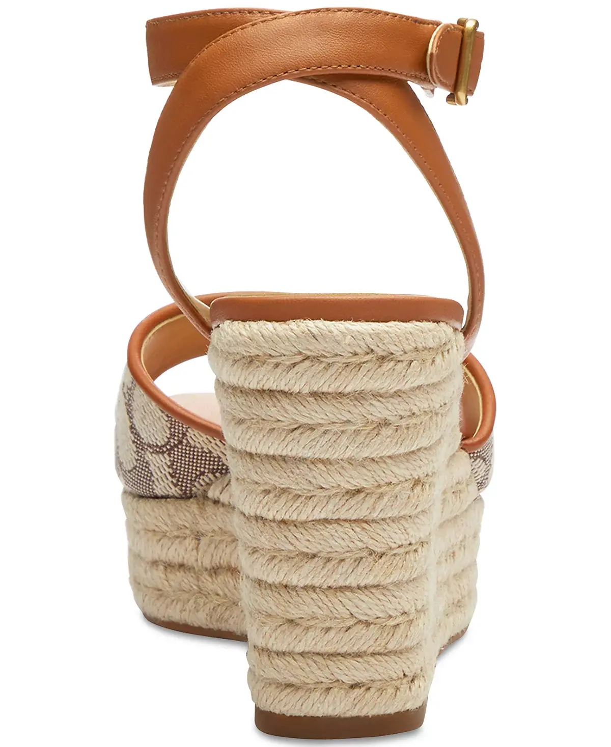 COACH Signature Textile Jacquard High-Heel Espadrille Sandals image 3