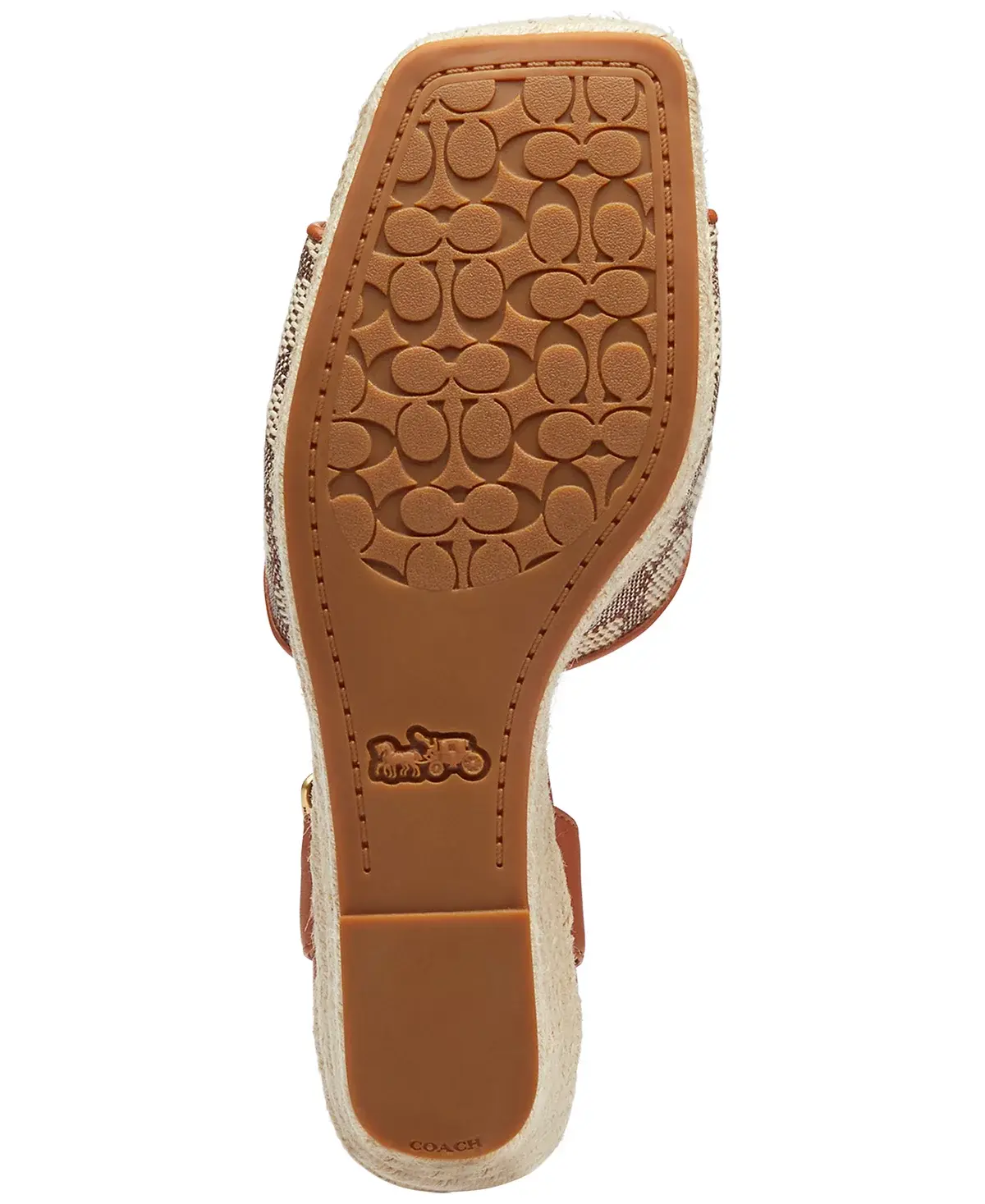 COACH Signature Textile Jacquard High-Heel Espadrille Sandals image 5