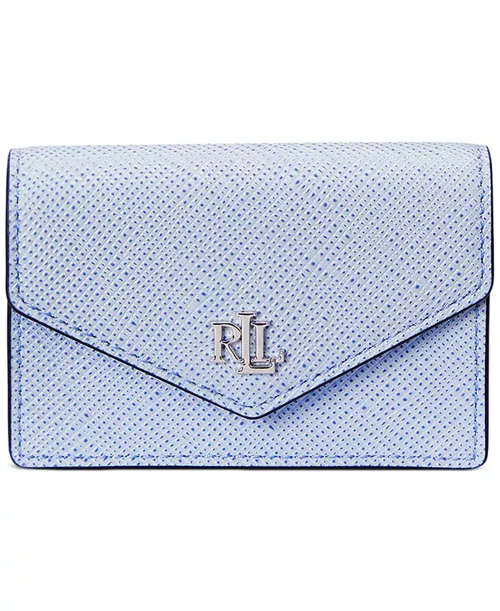 Textured Leather Small Flap Card Case image 2