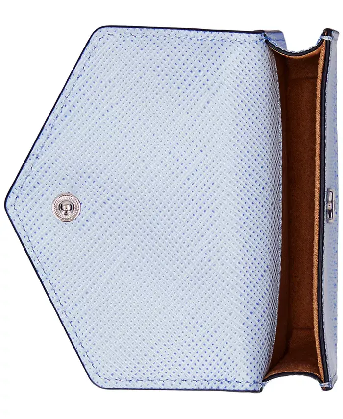 Textured Leather Small Flap Card Case image 3