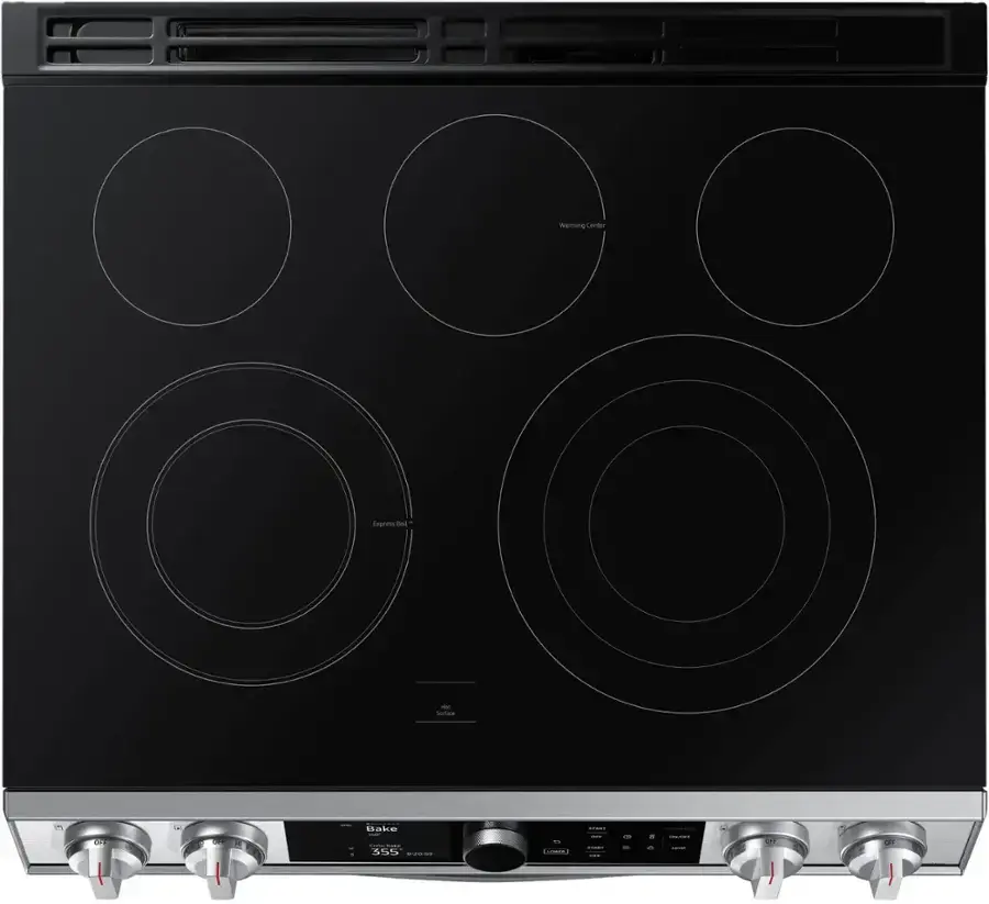 Samsung - 6.3 cu. ft. Flex Duo™ Front Control Slide-in Electric Range with Smart Dial, Air Fry & Wi-Fi - Stainless Steel image 5