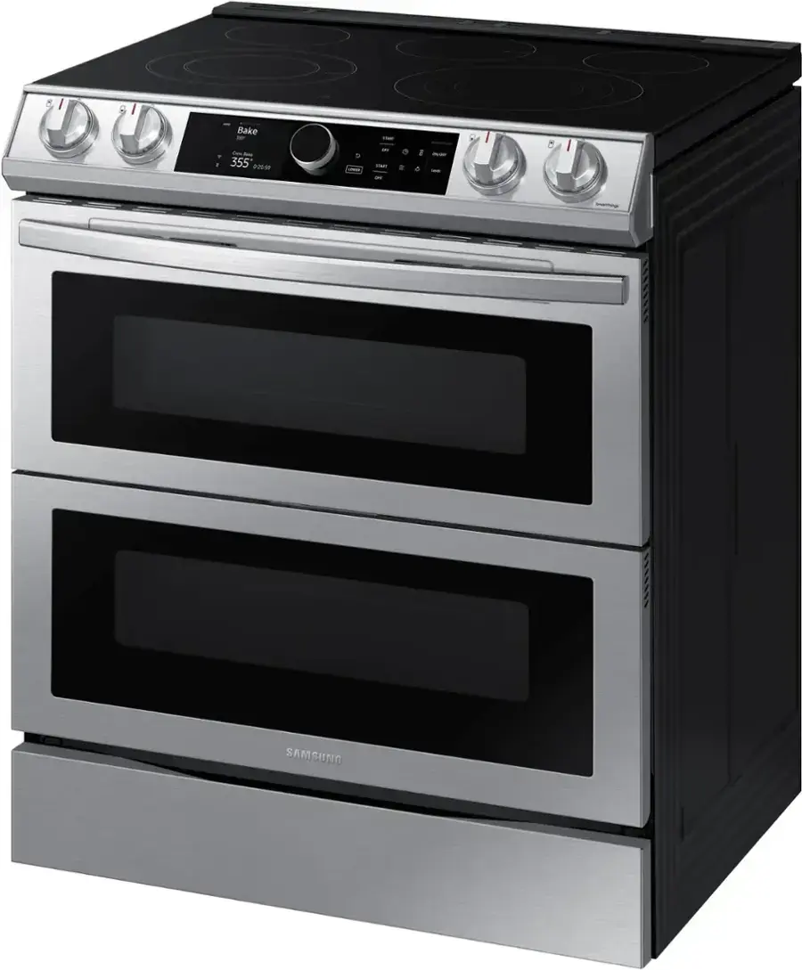 Samsung - 6.3 cu. ft. Flex Duo™ Front Control Slide-in Electric Range with Smart Dial, Air Fry & Wi-Fi - Stainless Steel image 6